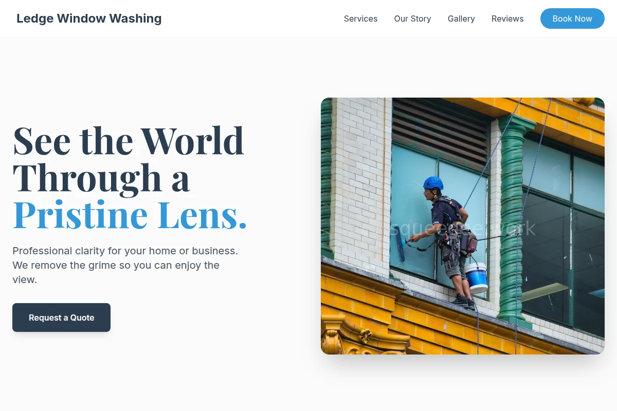 Ledge Window Washing